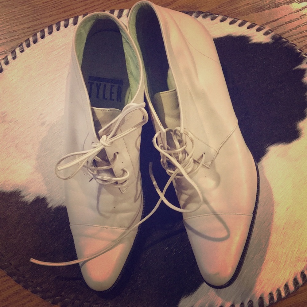 Cream Lace up Booties